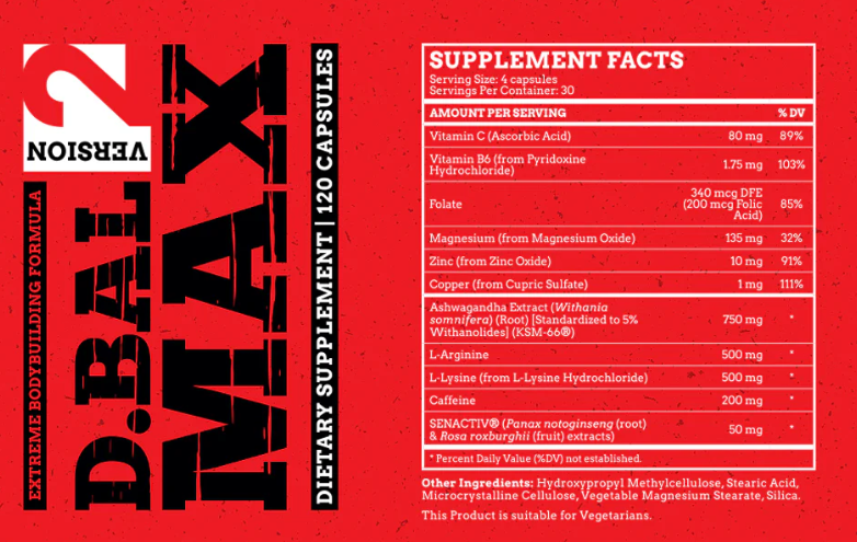 D-Bal MAX supplement facts