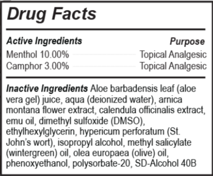 Arctic Blast supplement facts